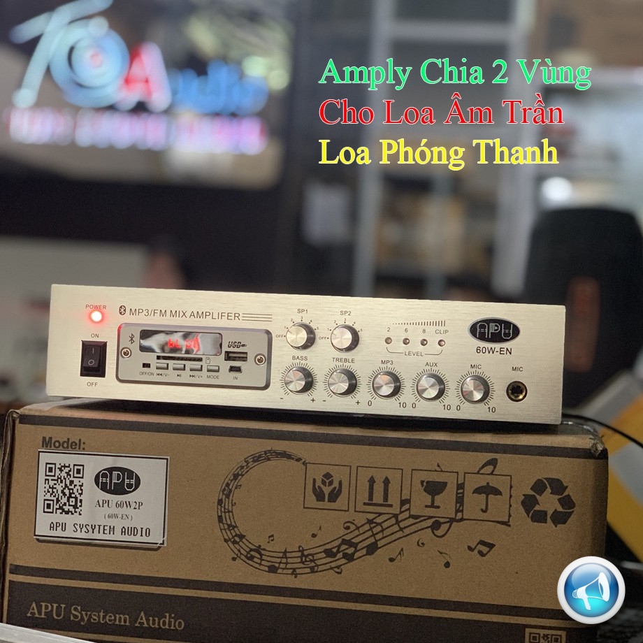 Amply APU 60w chuyên dùng nghe nhạc, thông báo cực hay
