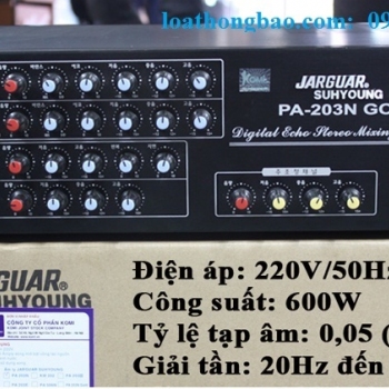 Amply jarguar PA 203N gold - Amply karaoke nhập khẩu chất lượng cao